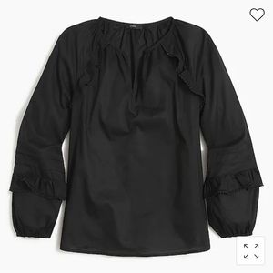 J. Crew Ruffle Trim Peasant Top